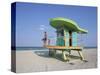 Art Deco Style Lifeguard Hut, South Beach, Miami Beach, Miami, Florida, United States of America-Gavin Hellier-Stretched Canvas