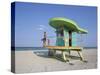 Art Deco Style Lifeguard Hut, South Beach, Miami Beach, Miami, Florida, United States of America-Gavin Hellier-Stretched Canvas