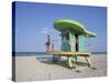Art Deco Style Lifeguard Hut, South Beach, Miami Beach, Miami, Florida, United States of America-Gavin Hellier-Stretched Canvas