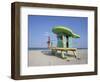 Art Deco Style Lifeguard Hut, South Beach, Miami Beach, Miami, Florida, United States of America-Gavin Hellier-Framed Photographic Print