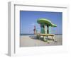 Art Deco Style Lifeguard Hut, South Beach, Miami Beach, Miami, Florida, United States of America-Gavin Hellier-Framed Photographic Print