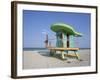 Art Deco Style Lifeguard Hut, South Beach, Miami Beach, Miami, Florida, United States of America-Gavin Hellier-Framed Photographic Print