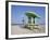 Art Deco Style Lifeguard Hut, South Beach, Miami Beach, Miami, Florida, United States of America-Gavin Hellier-Framed Photographic Print