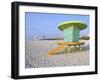 Art Deco Style Lifeguard Hut, South Beach, Miami Beach, Miami, Florida, USA-Gavin Hellier-Framed Photographic Print