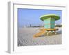 Art Deco Style Lifeguard Hut, South Beach, Miami Beach, Miami, Florida, USA-Gavin Hellier-Framed Photographic Print