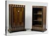Art Deco Style Mini Bar and Bookcase, Stelcavgo Model, 1928 and 1927-Jacques-emile Ruhlmann-Stretched Canvas