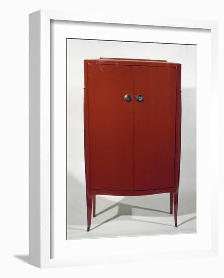 Art Deco Style Red Lacquered Cabinet-Jacques-emile Ruhlmann-Framed Giclee Print