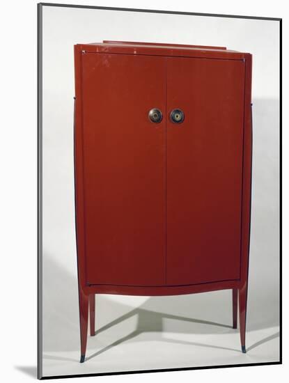 Art Deco Style Red Lacquered Cabinet-Jacques-emile Ruhlmann-Mounted Giclee Print
