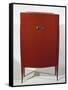 Art Deco Style Red Lacquered Cabinet-Jacques-emile Ruhlmann-Framed Stretched Canvas