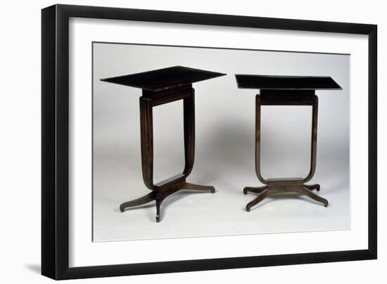 Art Deco-Style Tables, Bloch Model, 1920-1940-Jacques-emile Ruhlmann-Framed Giclee Print