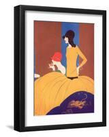 Art Deco Two Women Doing Make Up.-null-Framed Art Print