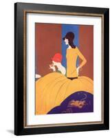 Art Deco Two Women Doing Make Up.-null-Framed Art Print