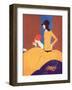 Art Deco Two Women Doing Make Up.-null-Framed Art Print