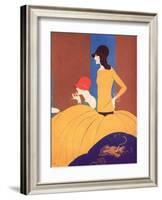 Art Deco Two Women Doing Make Up.-null-Framed Art Print