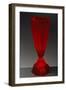 Art Deco Uncut Red Crystal Glasses with Hollow Stems, Ca 1925-null-Framed Giclee Print