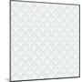 Art Deco Vector Geometric Pattern in Silver White.-tukkki-Mounted Art Print