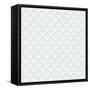 Art Deco Vector Geometric Pattern in Silver White.-tukkki-Framed Stretched Canvas