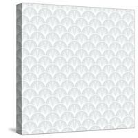 Art Deco Vector Geometric Pattern in Silver White.-tukkki-Stretched Canvas