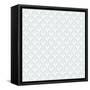 Art Deco Vector Geometric Pattern in Silver White.-tukkki-Framed Stretched Canvas