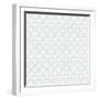 Art Deco Vector Geometric Pattern in Silver White.-tukkki-Framed Art Print