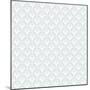 Art Deco Vector Geometric Pattern in Silver White.-tukkki-Mounted Art Print