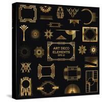 Art Deco Vintage Frames and Design Elements - in Vector-woodhouse-Stretched Canvas