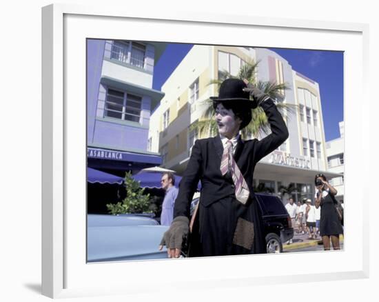 Art Deco Weekend on Ocean Drive, South Beach, Miami, Florida, USA-Robin Hill-Framed Photographic Print