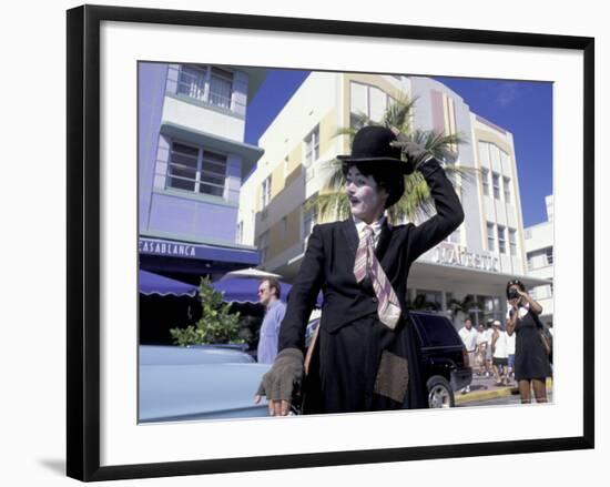 Art Deco Weekend on Ocean Drive, South Beach, Miami, Florida, USA-Robin Hill-Framed Photographic Print