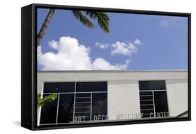 Art Deco Welcome Center, Lummus Park, Ocean Drive, Miami South Beach, Art Deco District-Axel Schmies-Framed Stretched Canvas