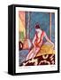 Art Deco Woman, Magazine Plate, France, 1920-null-Framed Stretched Canvas