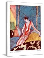 Art Deco Woman, Magazine Plate, France, 1920-null-Stretched Canvas