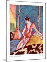 Art Deco Woman, Magazine Plate, France, 1920-null-Mounted Giclee Print