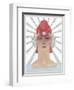 Art Deco Woman with Laurel Wreath and Red Hat-null-Framed Art Print