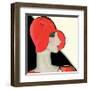 Art Deco Woman with Red Hat-Helen Dryden-Framed Art Print