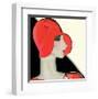 Art Deco Woman with Red Hat-Helen Dryden-Framed Art Print