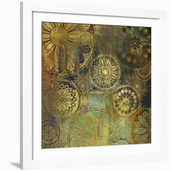 Art Floral Grunge Background Pattern. To See Similar, Please Visit My Portfolio-Irina QQQ-Framed Art Print