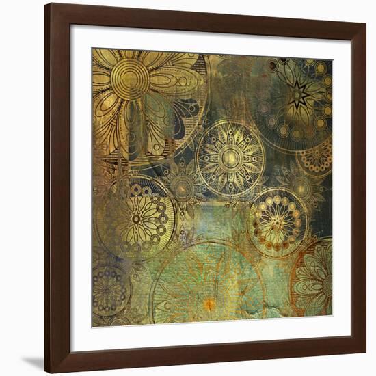 Art Floral Grunge Background Pattern. To See Similar, Please Visit My Portfolio-Irina QQQ-Framed Art Print