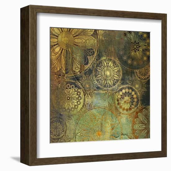 Art Floral Grunge Background Pattern. To See Similar, Please Visit My Portfolio-Irina QQQ-Framed Art Print