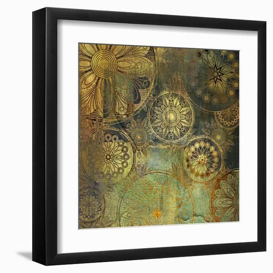 Art Floral Grunge Background Pattern. To See Similar, Please Visit My Portfolio-Irina QQQ-Framed Art Print