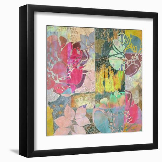 Art Floral Grunge Background Pattern-Irina QQQ-Framed Art Print