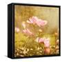 Art Floral Vintage Background with Pink Peonies-Irina QQQ-Framed Stretched Canvas