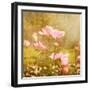 Art Floral Vintage Background with Pink Peonies-Irina QQQ-Framed Art Print