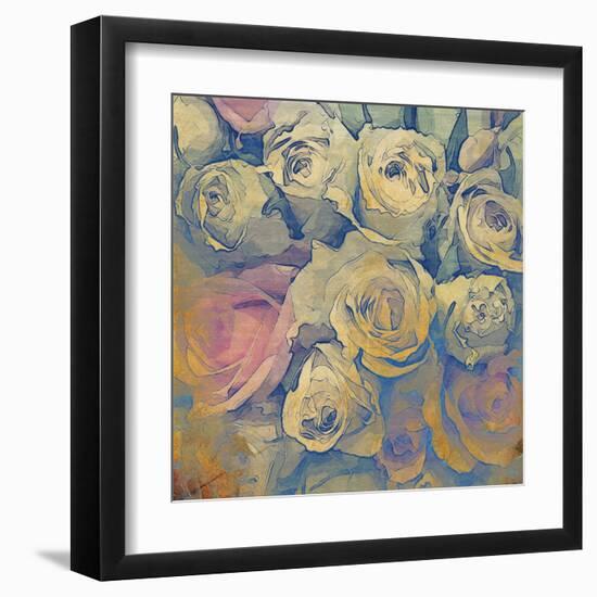 Art Floral Vintage Colorful Background. To See Similar, Please Visit My Portfolio-Irina QQQ-Framed Art Print