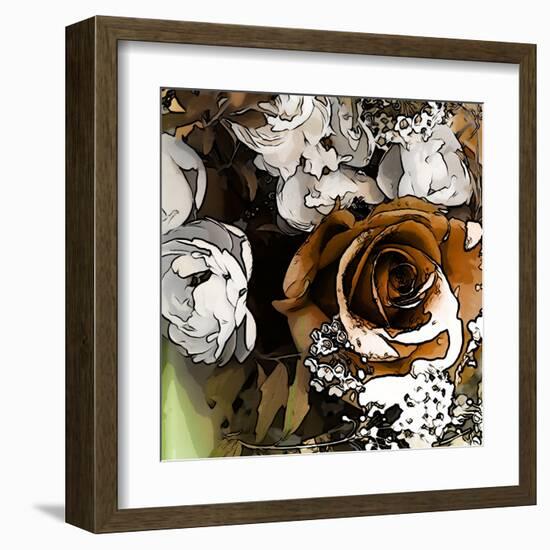 Art Floral Vintage Colorful Background. To See Similar, Please Visit My Portfolio-Irina QQQ-Framed Art Print