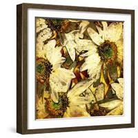 Art Floral Vintage Colorful Background. To See Similar, Please Visit My Portfolio-Irina QQQ-Framed Art Print