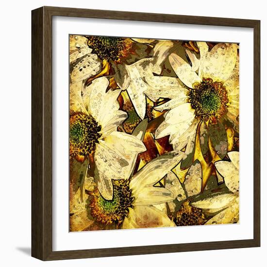 Art Floral Vintage Colorful Background. To See Similar, Please Visit My Portfolio-Irina QQQ-Framed Art Print