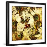 Art Floral Vintage Colorful Background. To See Similar, Please Visit My Portfolio-Irina QQQ-Framed Art Print