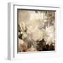 Art Floral Vintage Light Sepia Blurred Background with White Asters and Roses-Irina QQQ-Framed Art Print