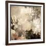 Art Floral Vintage Light Sepia Blurred Background with White Asters and Roses-Irina QQQ-Framed Premium Giclee Print