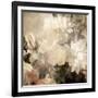 Art Floral Vintage Light Sepia Blurred Background with White Asters and Roses-Irina QQQ-Framed Premium Giclee Print